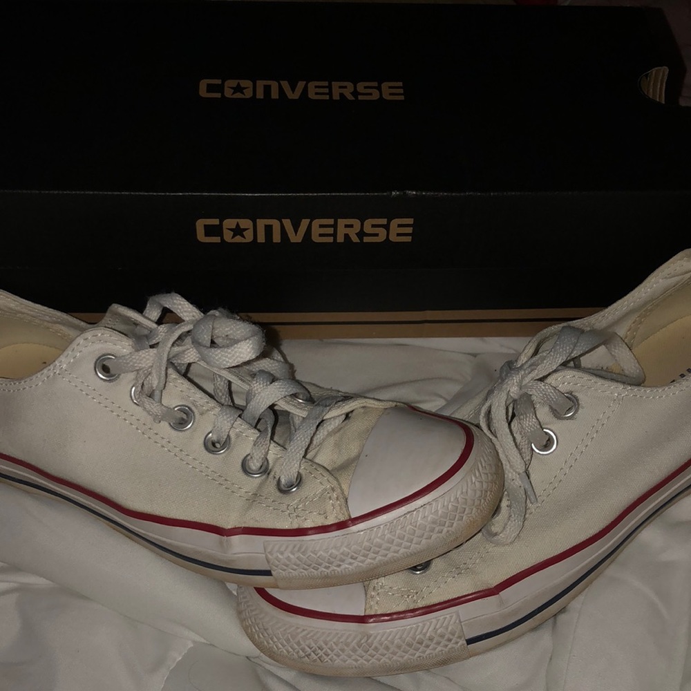 white low top converse